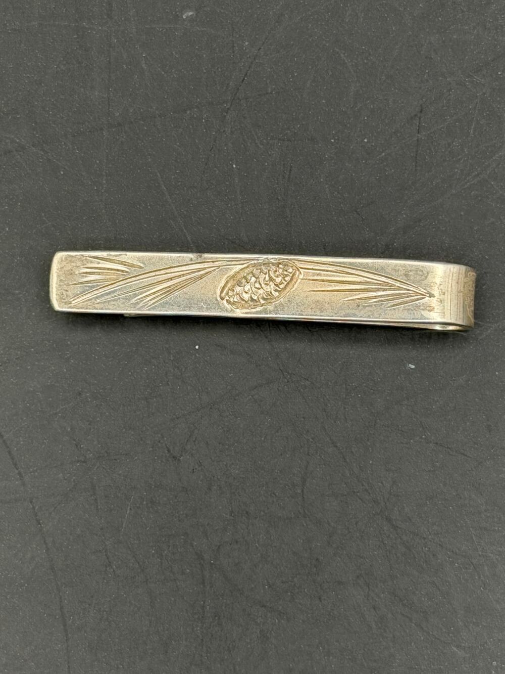 Vintage Sterling Silver Stuart Nye Tye Bar-Acorn Design